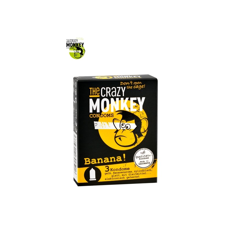 3 Préservatifs Crazy Monkey Banane