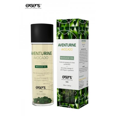 Huile massage BIO Aventurine Avocat - Exsens