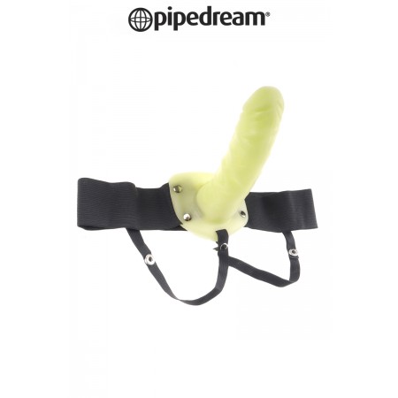 Gode-ceinture creux phosphorescent  15 cm