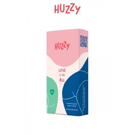 Huzzy - Lot de 12 préservatifs vegan
